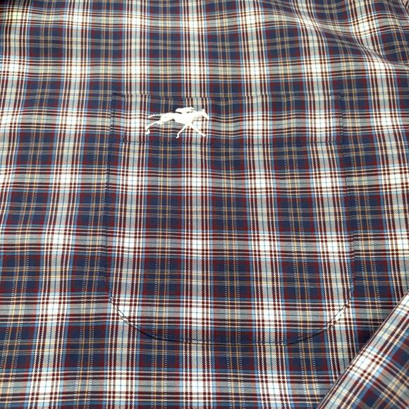Peter Millar Crown Ease Stretch Old Forge Plaid Shirt Button Up Blue Size Large - Picture 2 of 5